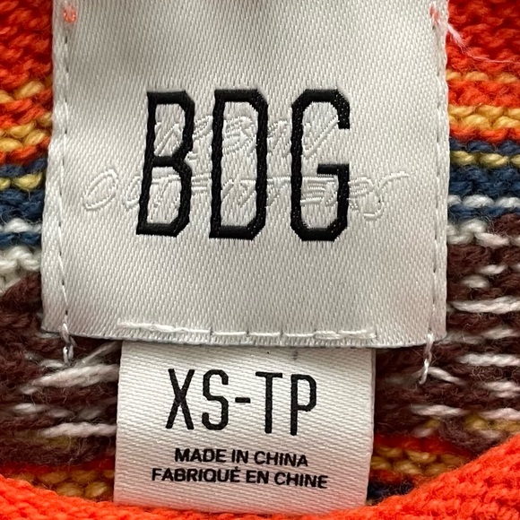 BDG Urban Outfitters Heart Breaker Orange brown knit cropped vest top, size XS - Picture 2 of 13